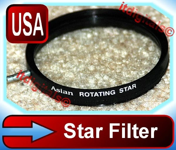 49mm Rotating Star 8F Lens Filter Eight point Flares 8PT Special Light Effects - Image 2 of 2