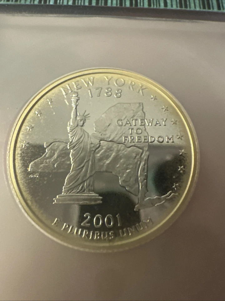 2001 S  Silver New York State Quarter  PR70DCAM ICG Certified - Image 3 of 3