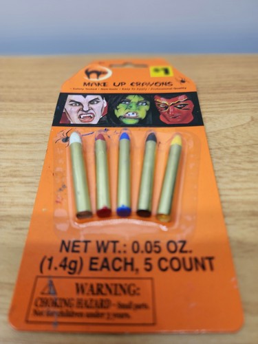 NUEVOS lápices de maquillaje de Halloween 5 unidades fáciles de aplicar seguridad probados no tóxicos - Imagen 4 de 4