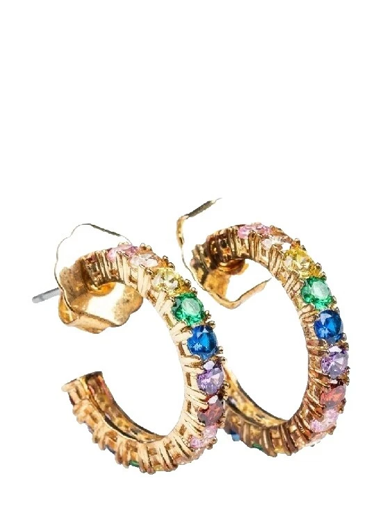 Latón Kenneth Jay Lane Cubic Zirconia Joyería de Moda 14k