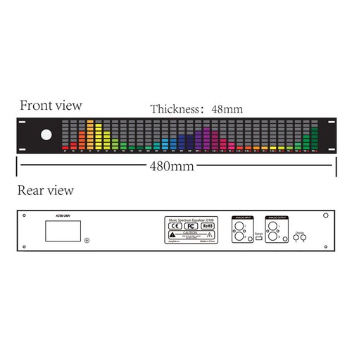 US 31 Bands Music Spectrum Display Dual 2 Channel 15 Bands Equalizer w/ Remote - Bild 6 von 9