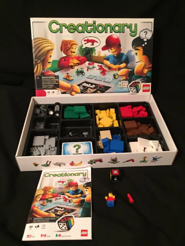 LEGO CREATIONARY Board Game Building Set 3844 100 COMPLETE retired discontinued