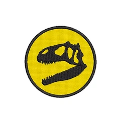 Jurassic Park Dinosaur T-rex Logo Patch Embroidered Iron-on Applique Raptor