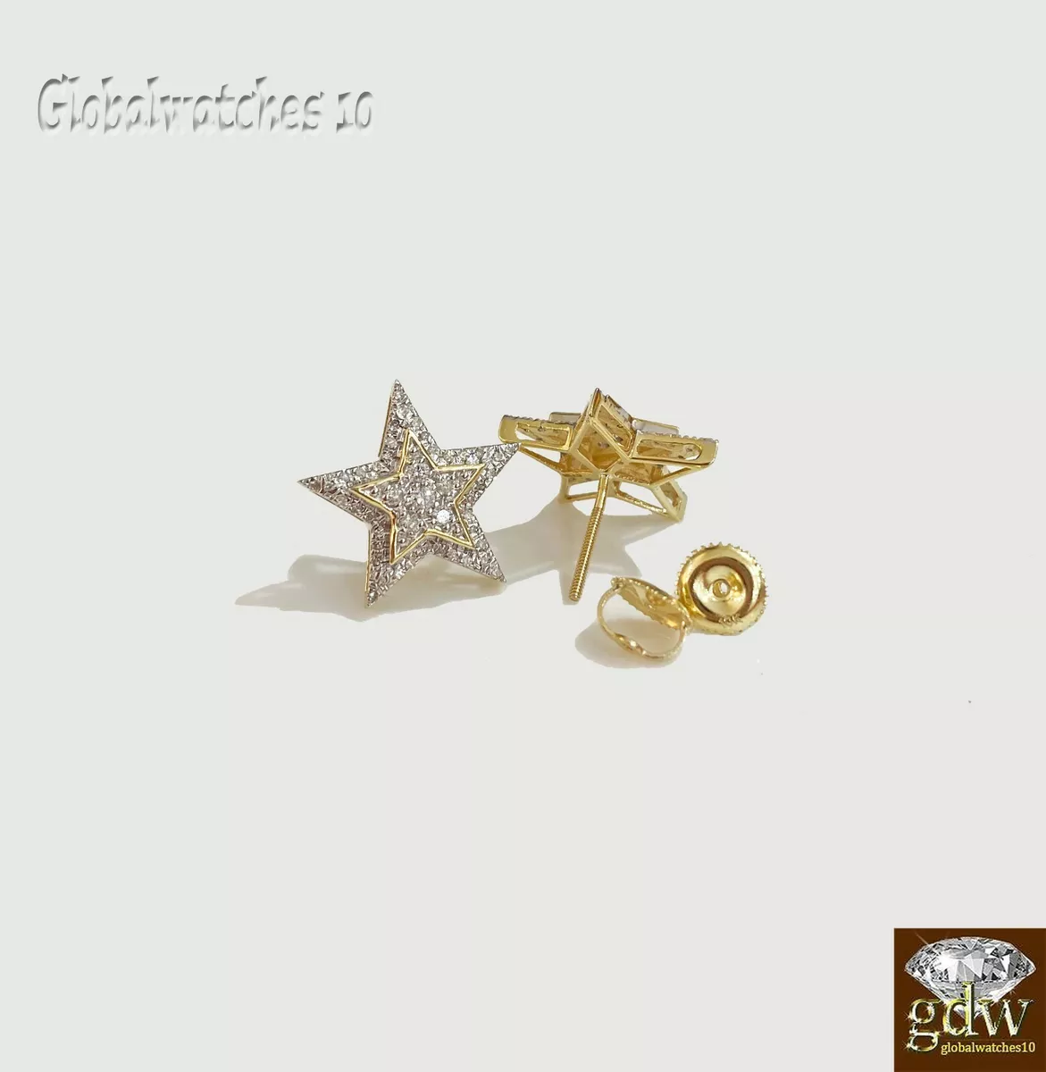 Real gold cheap star earrings