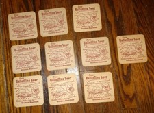 Lot of 10 Vintage Ballantine Beer Coasters Golden Harvest Sing Along With Mitch
