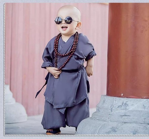 Kid Child Shaolin Buddhist Monk Robe Boy Meditation Uniform Kung fu Tai chi Suit - Picture 8 of 16