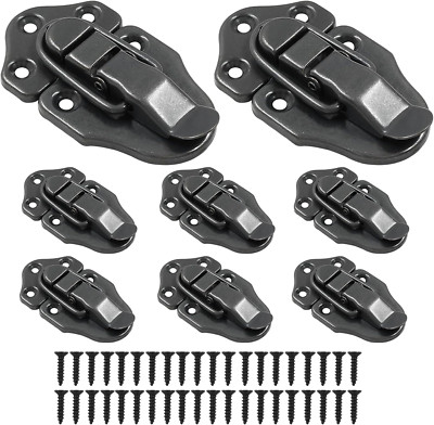 8 Pcs Retro Style Duckbilled Toggle Hasp Latch Retro Style Iron Toggle with Scre