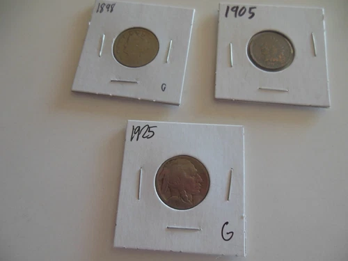 Buffalo Nickel, Liberty "V" Nickel and Indian Head Cent Set