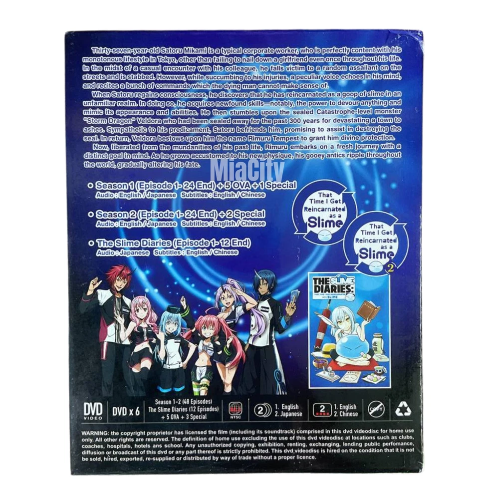 DVD That Time I Got Reincarnated As A Slime Season 1+2+Diaries+ 5OVA + 3 Special - Image 3 of 4