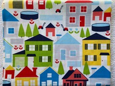NEW HTF Timeless Treasures Designer NEIGHBORHOOD SUMMER FUN 100 Cotton FQ