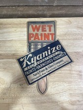 Vintage Kyanize Self Smoothing Paint Handheld Advertising Fan  Wet Paint  