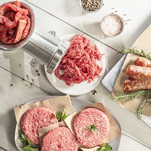 Чугунная настольная мясорубка ручной измельчитель включает в себя два режущих диска 3/4 дюйма - Изображение 3 из 4