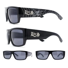 Locs Oversize Squared Rectangle Spider Web Arm Hardcore Cholo Sunglasses
