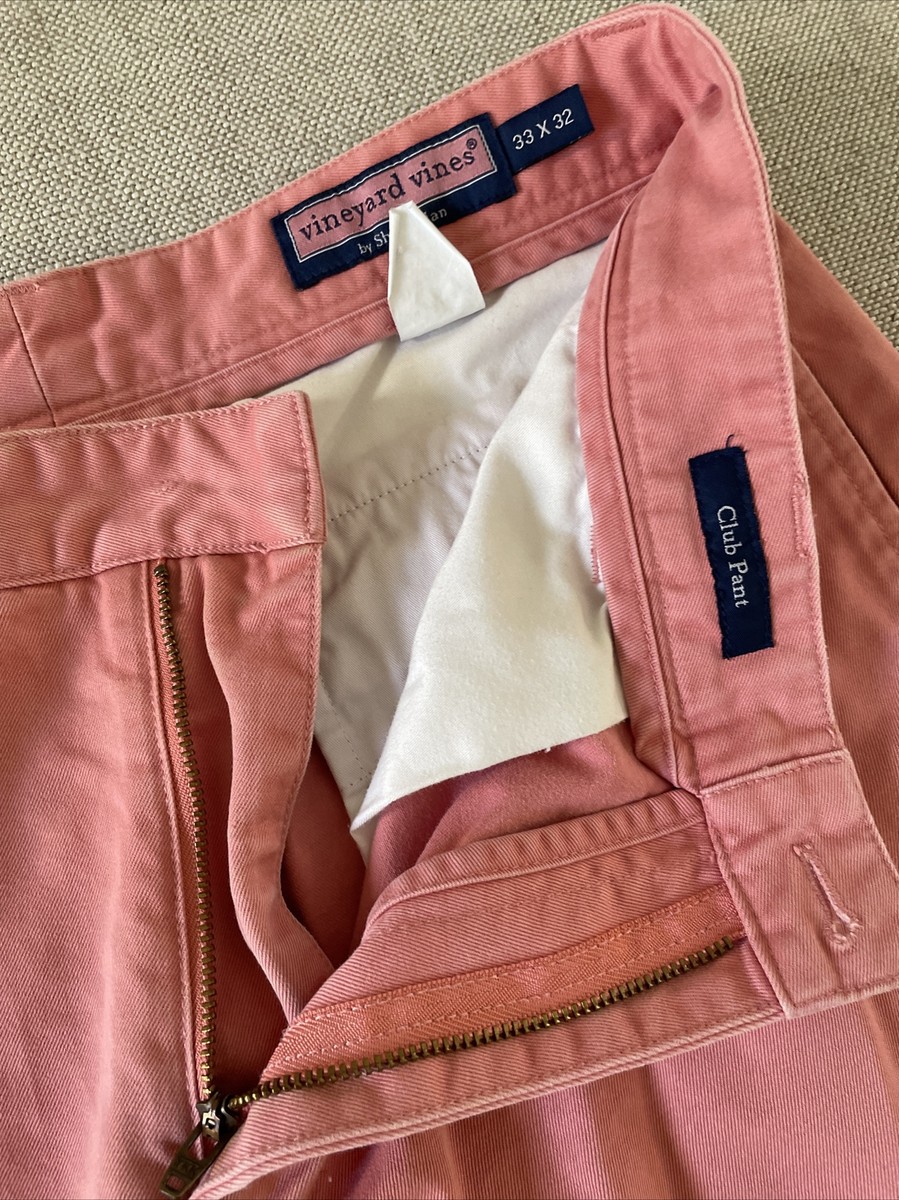 Pantalon Chino Vineyard Vines - Taille 33x32 - Rose Saumon Corail - Coton - Neuf Avec étiquette