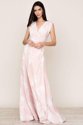 yumi kim bridesmaid dresses Simple One Shoulder A-line Long Bridesmaid Dress  27dress