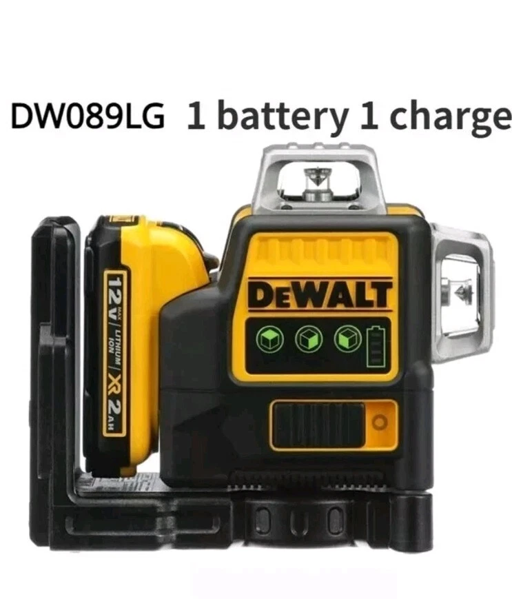 DeWalt DW089LG 12V Green Line 3 x 360 Laser Level Laser Battery + Charger - Image 3 of 4