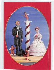 Postcard Abe & Mary Lincoln Laura Harling Folsom California USA