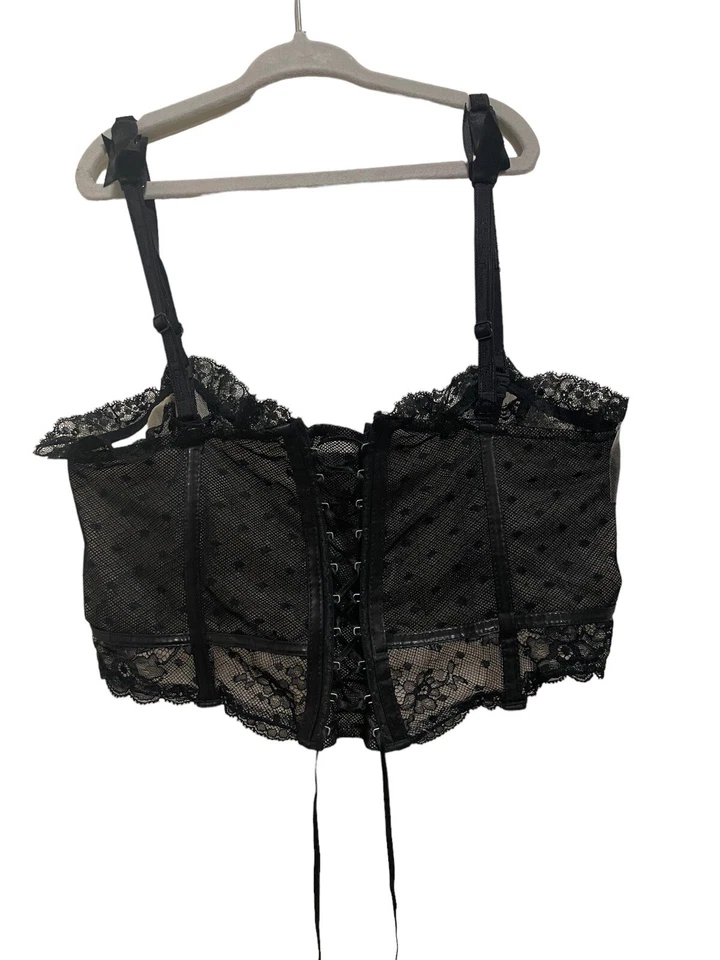 Lencería Corsé Chantal Thomass Encaje Talla EU 40 US L Negra Foto 3 de 4