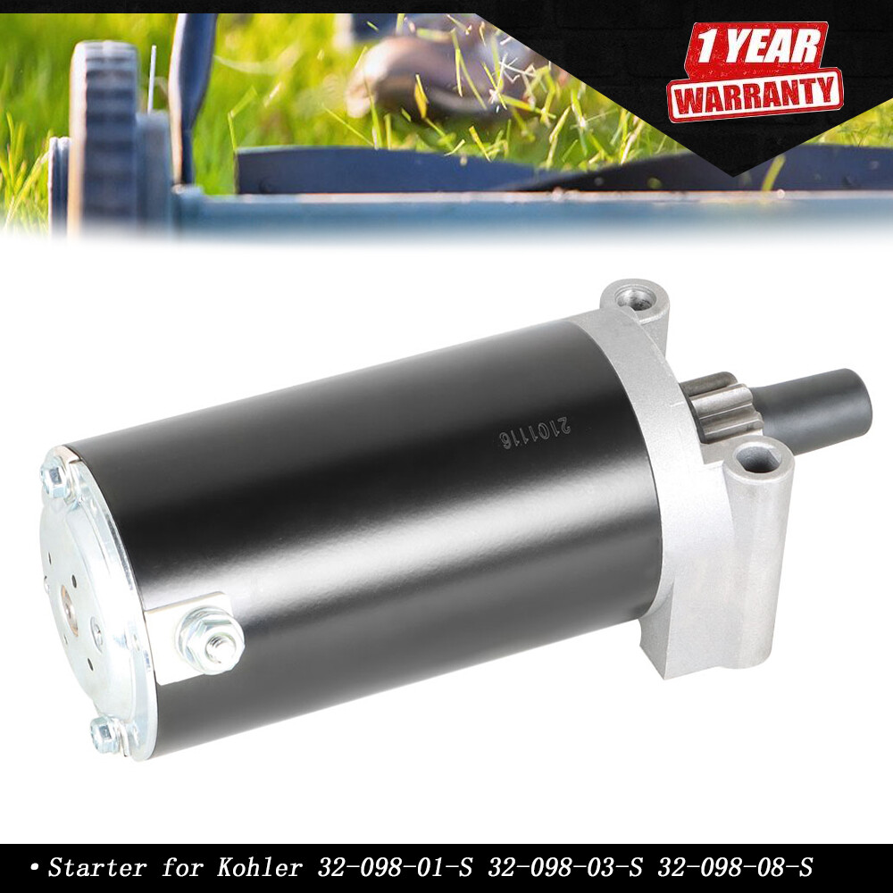 Starter for Kohler 32 098 01 S, 32 098 03 S and More 12V, 10T, CCW   Green Dade Outdoor