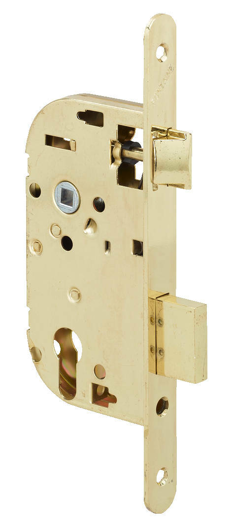 Serrure à larder à cylindre axe 50 pour porte en bois intérieure