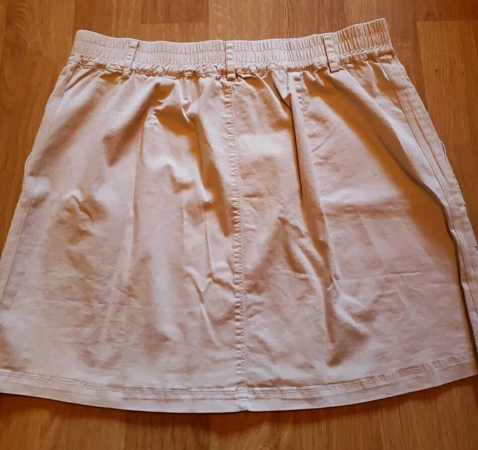 Michael Stars Cintura Elástica 1X Beige Falda China Bolsillos Cortos  Foto 3 de 4