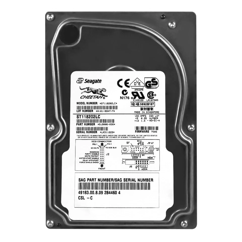 FESTPLATTE SEAGATE CHEETAH ST118202LC 18.2GB 10K 1MB SCSI Ultra2 3.5'' HH - Bild 3 von 3