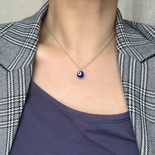 Lucky Blue Evil Eye Beads Pendant Necklace Turkish Amulet Women Men Jewelry New - Picture 10 of 13