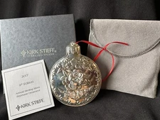 2017 Kirk Stieff Sterling Silver Repousse 9th Edition Ornament