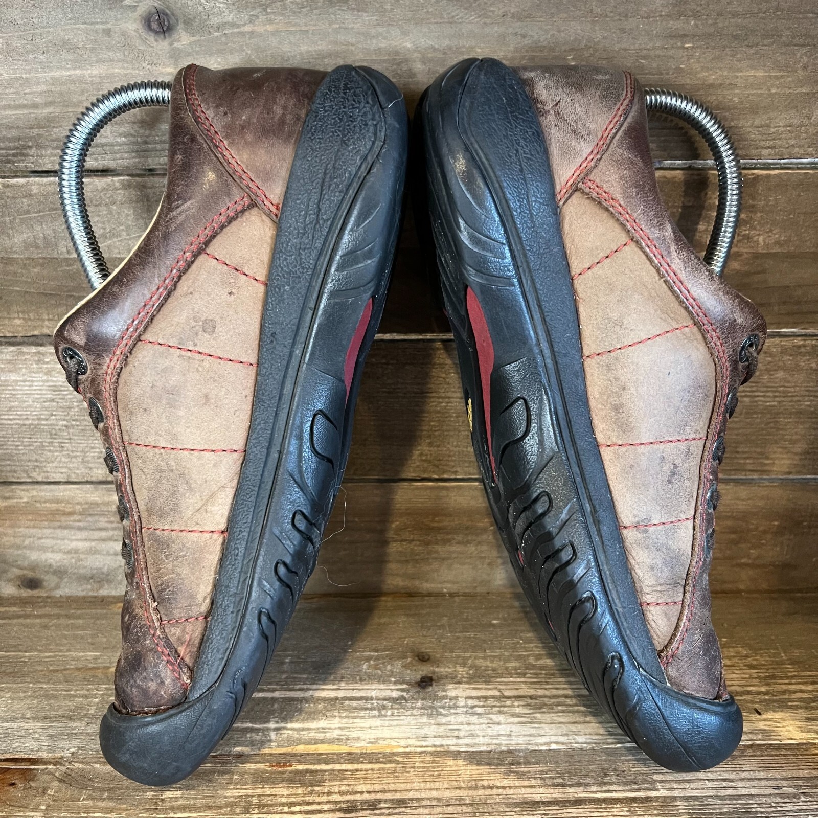 Scarpe da ginnastica basse casual da donna Keen Presidio in pelle nabuk marrone taglia 8 5 M