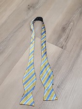 Brooks Brothers Bow Tie Pure Silk Made in USA Multi Color Stripe
