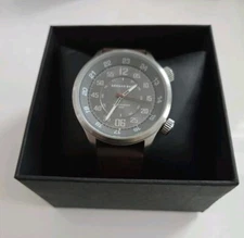 Armand Basi Sten Inner Bezel Gray Dial 46 mm Quartz w Brown Silicone Strap