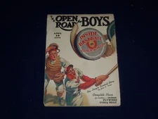 1940 APRIL OPEN ROAD FOR BOYS MAGAZINE - INSIDE BASEBALL BY AL MCCOY - SP 5416