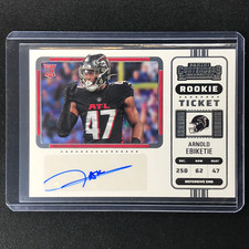 2022 Contenders Arnold Ebiketie Rookie Ticket Variation Auto Base No 165