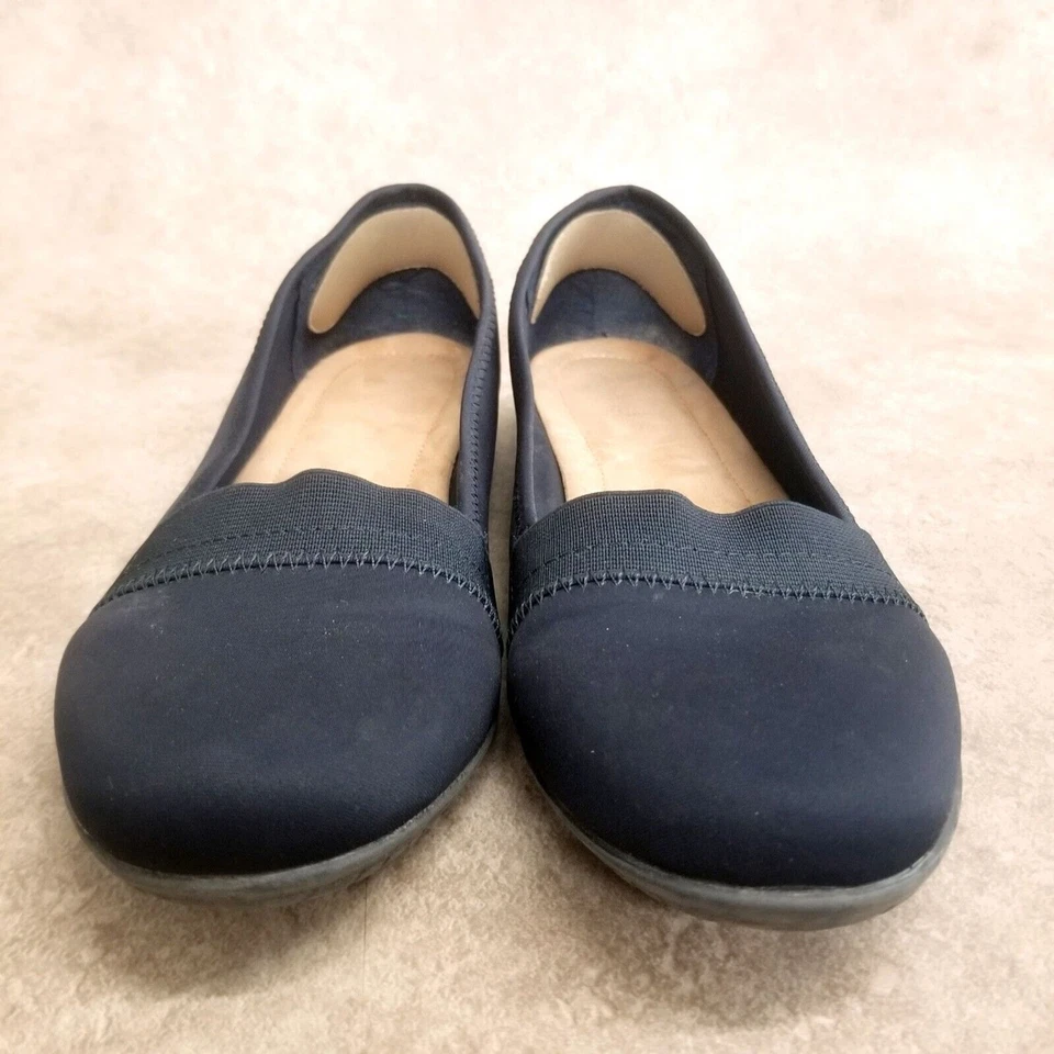 Mocasines planos Karen Scott Natalie para mujer talla 7,5 azules sin cordones Foto 3 de 4