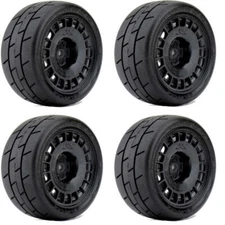 Powerhobby 1/10 Rally Car Formula Mounted Tires / Radial Wheels (4) Kyosho