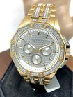 Bulova Men's Watch 98C126 Octava Quartz Gold Stainless Steel Gemmed Dial 42mm