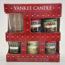 Yankee Candle HOLIDAY Christmas 5 Votive Candle Boxed Gift Set 2006