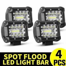 4x 4inch 800W LED Work Light Bar 4WD Offroad SPOT Pods Fog ATV SUV Driving Lamp