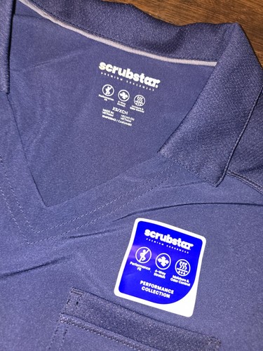 Scrubstar Women's Antimicrobial Premium Performance Collar Top NWT Sz XS S - Picture 3 of 7