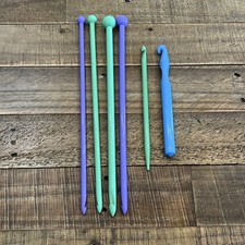 Annies Attic Easy Tunisian Crochet Hooks 14  Sizes 8,9,10 And 11.5 mm. Vintage