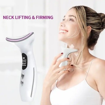 3 Modes Anti-Aging Facial Neck Massager LED Skin Tightening Wrinkle Remover