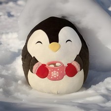 Luna the Christmas Penguin 2025 Squishmallows Release Hot Cocoa 16 inch NWT