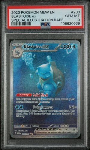 2023 Pokemon SV 151 Blastoise ex Special Illustration Rare #200/165 PSA 10