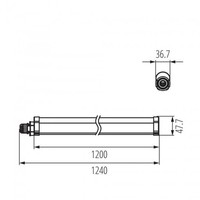 Led Hermetische Leuchte Tp Slim N 40W-NW 4800Lm 4000K IP65 38940