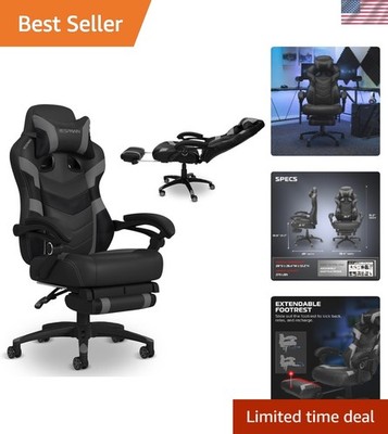 110 Pro Ergonomic Gaming Chair with Footrest for Adults - Comfortable Office ...