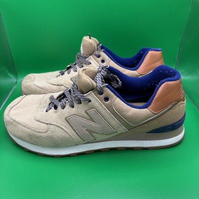 New Balance 574 Classics Collegiate Linseed Beige Suede Men\'s Sneaker Size 10 New Balance 574 Classics Collegiate Linseed Beige Suede Mens  main image 3