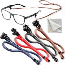 SIGONNA Glasses Strap String Holder Leather Black,dark Brown,red,dark Blue