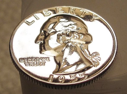 1955  Gem Proof Quarter 90% SILVER EYE CANDY Blazing Mirrored Surfaces #115 ~ 14