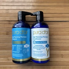 Pura d'or Dor Hair Thinning Therapy Shampoo & Conditioner Clinically Tested 16oz