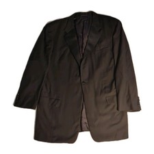 Hickey Freeman black Tuxedo Jacket 48 R Made In USA All Season Weight Loro Piana